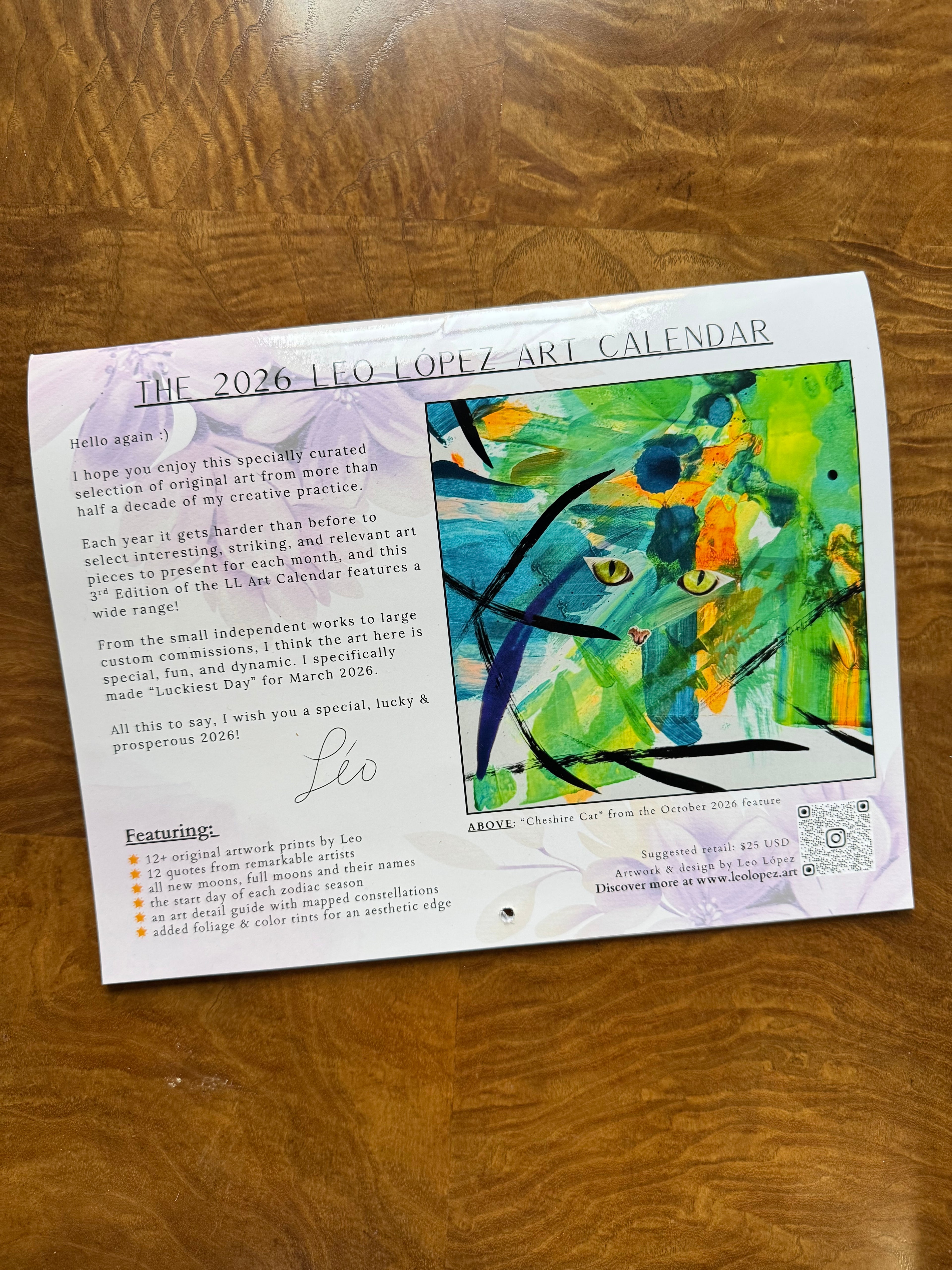 2026 LL Art Calendar!!